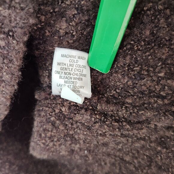 Merona Wool-Blend Pullover Sweater Women's XXL Brown V-Neck Long Sleeves - Picture 9 of 10